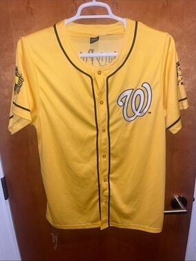 Washington Nationals 2024 Harry Potter Huffelpuff Promo Jersey Large